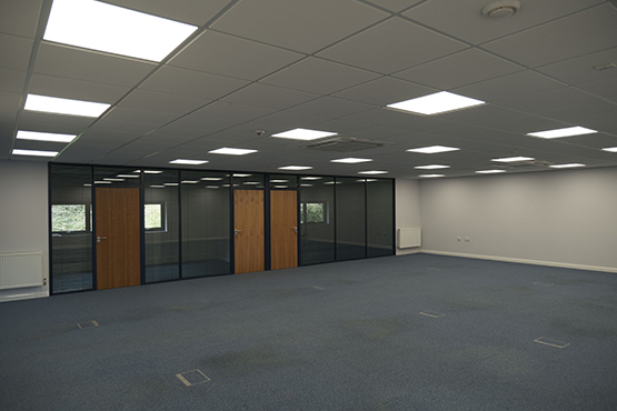 team completed the office partitioning